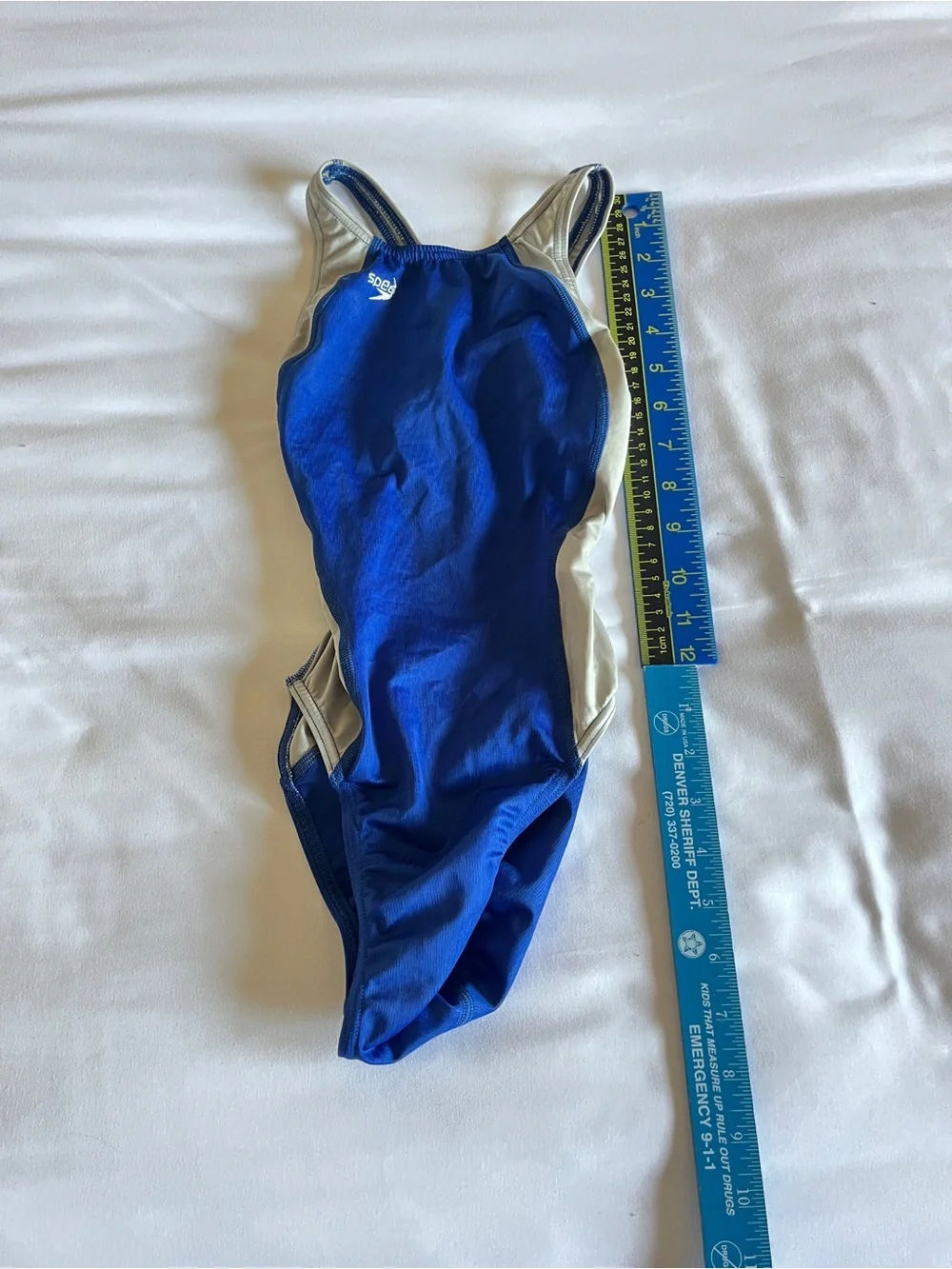 Speedo Fastskin (Original $170) FSII Size 28 Blue/Gray Recordbreaker Swimsuit